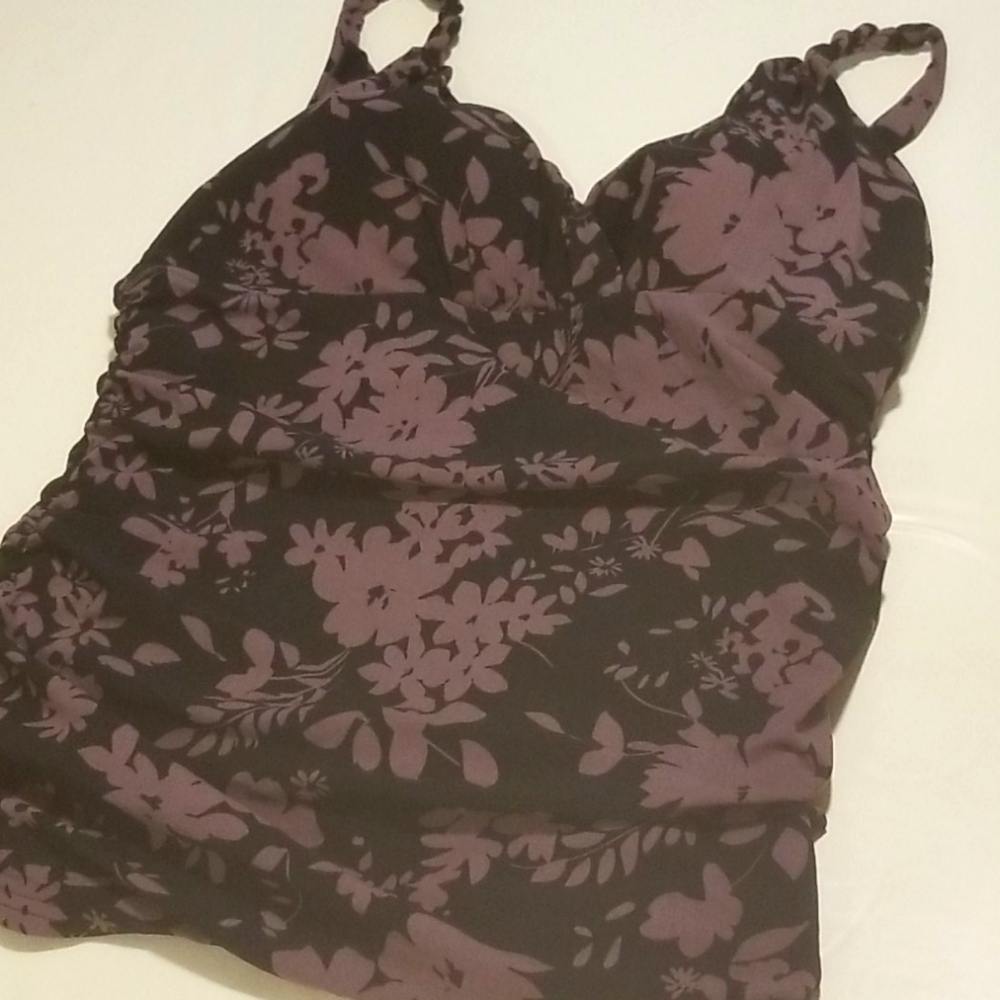 Lands End Slenderizing Tummy Control Swim Top, 12